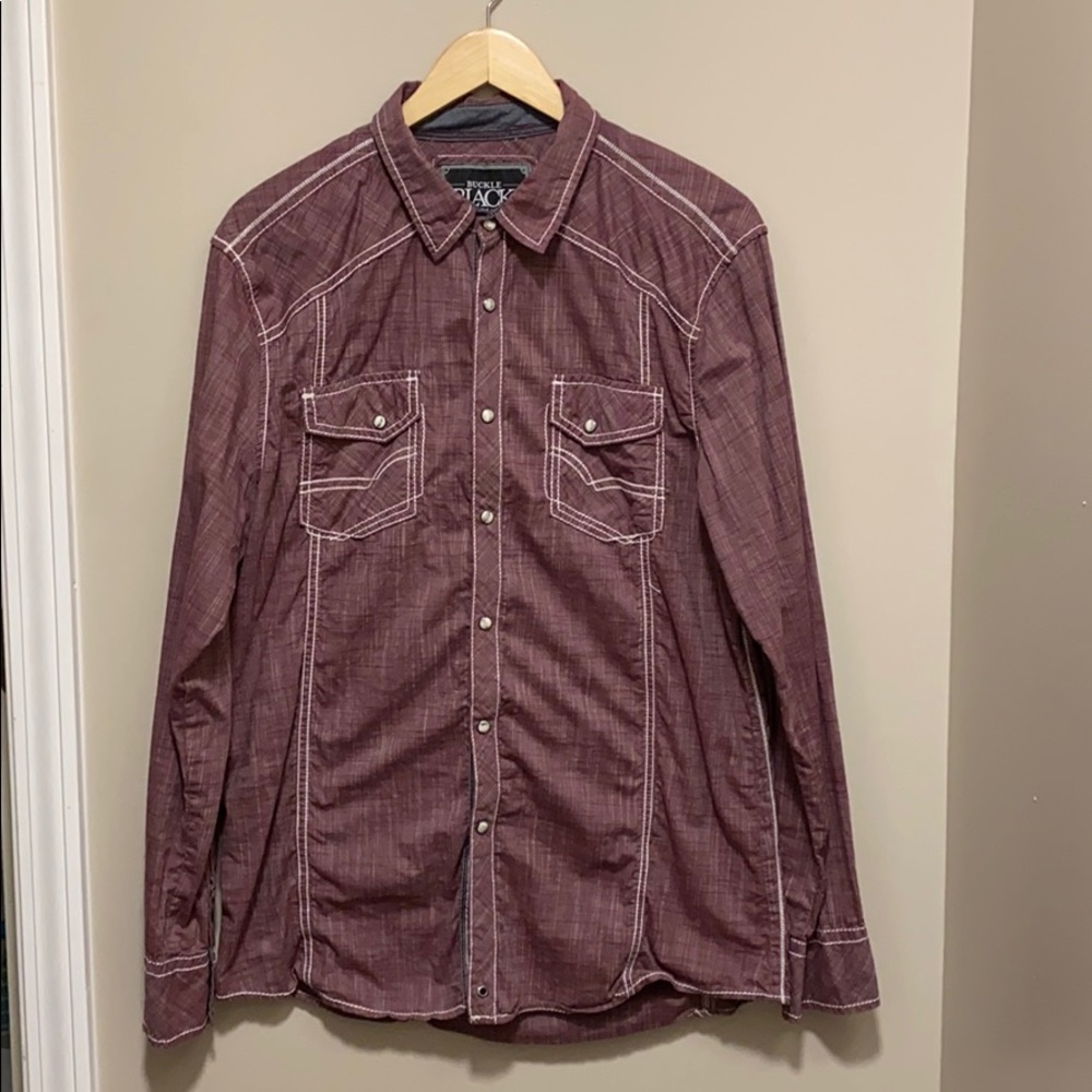 Men’s Buckle Button Down Shirt